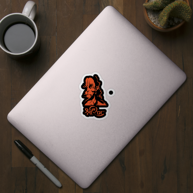 Hanuman Hindu God Jai Shri Ram by alltheprints